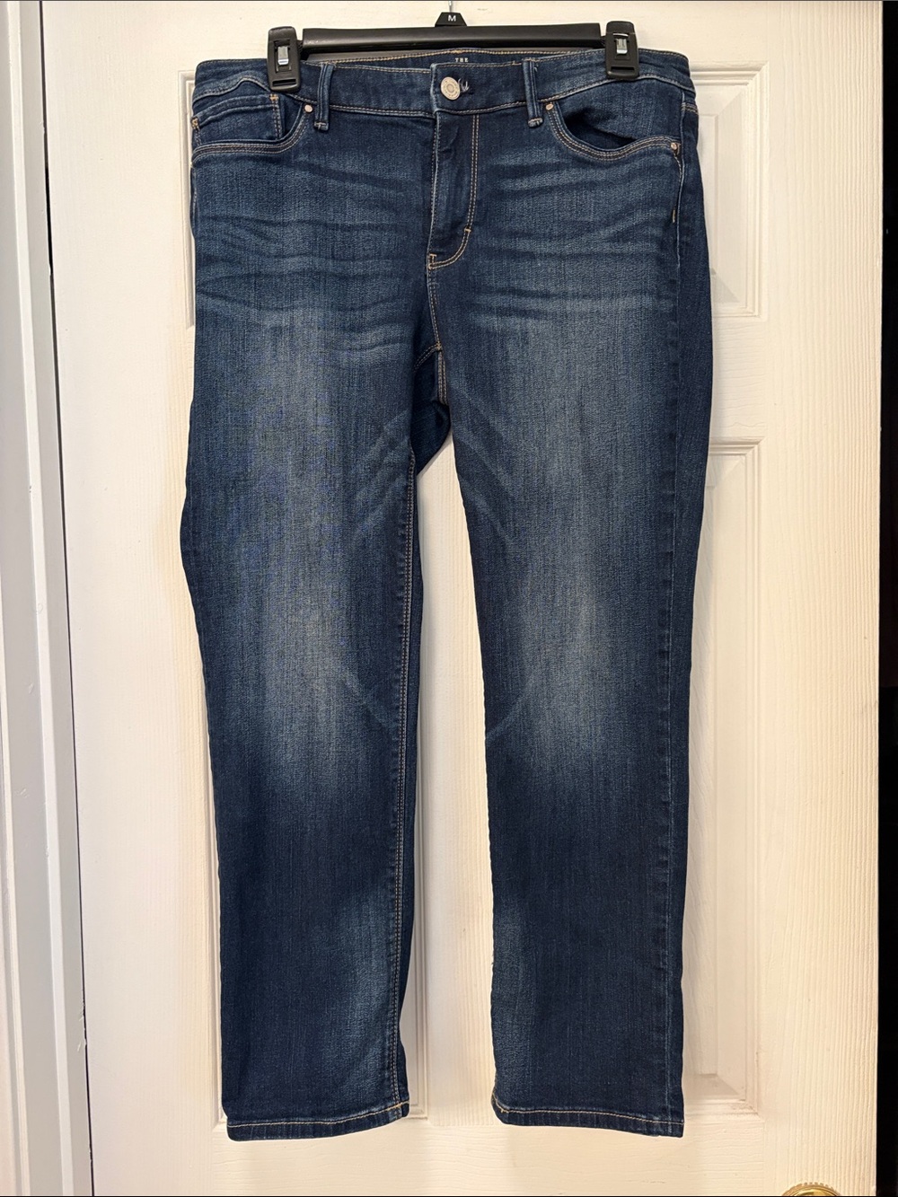 White House Black Market Dark Blue Cropped Jeans